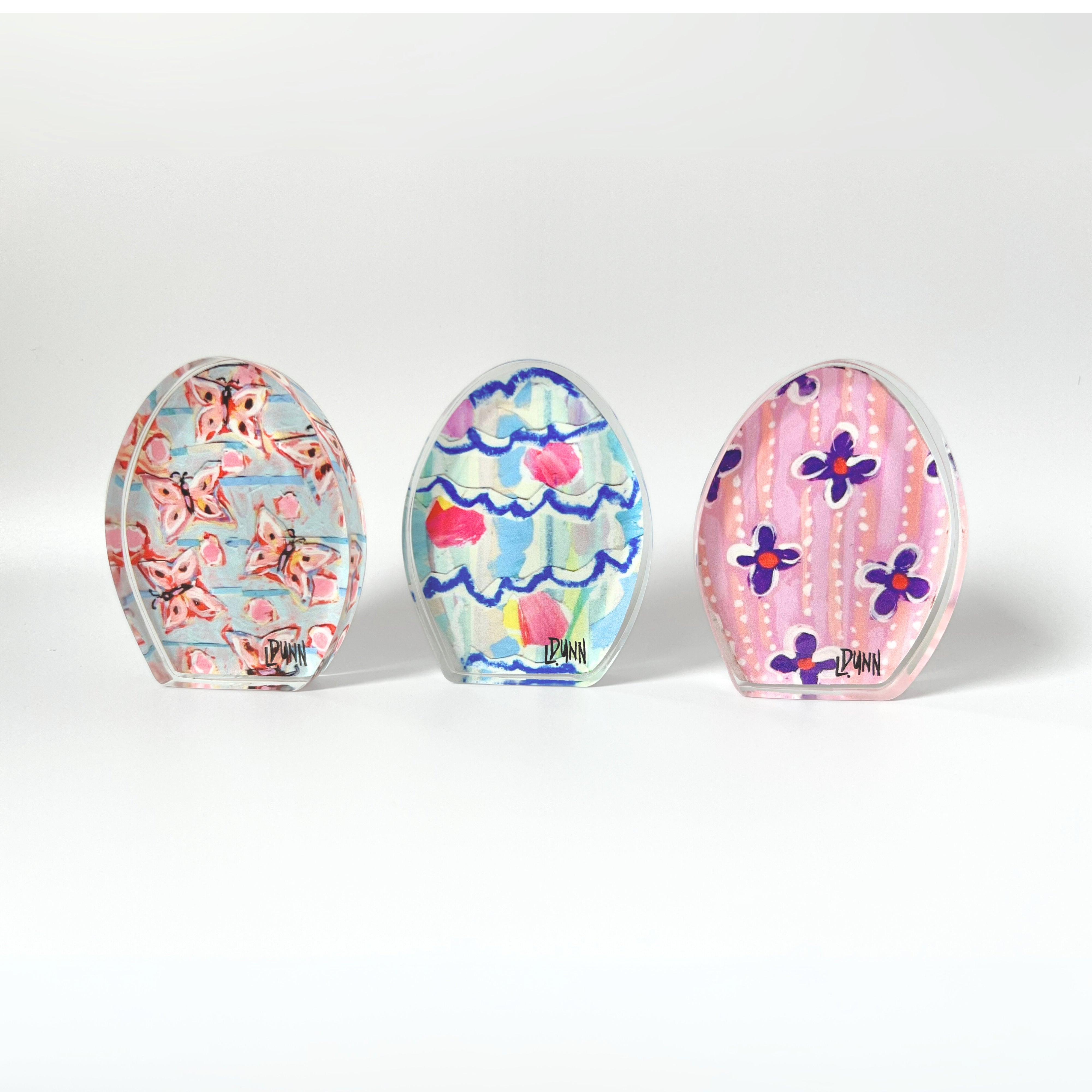 Bitty Purple Floral Easter Egg