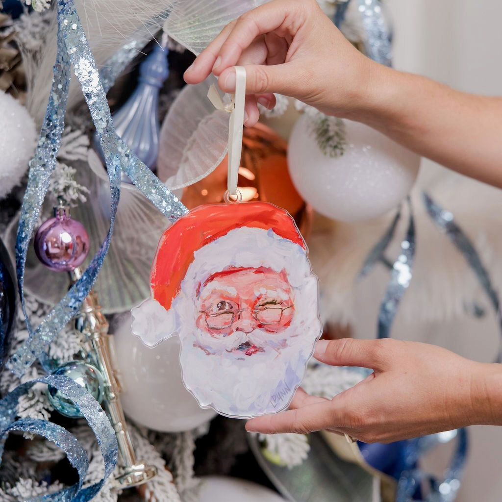 NAUGHTY OR NICE SANTA ORNAMENT