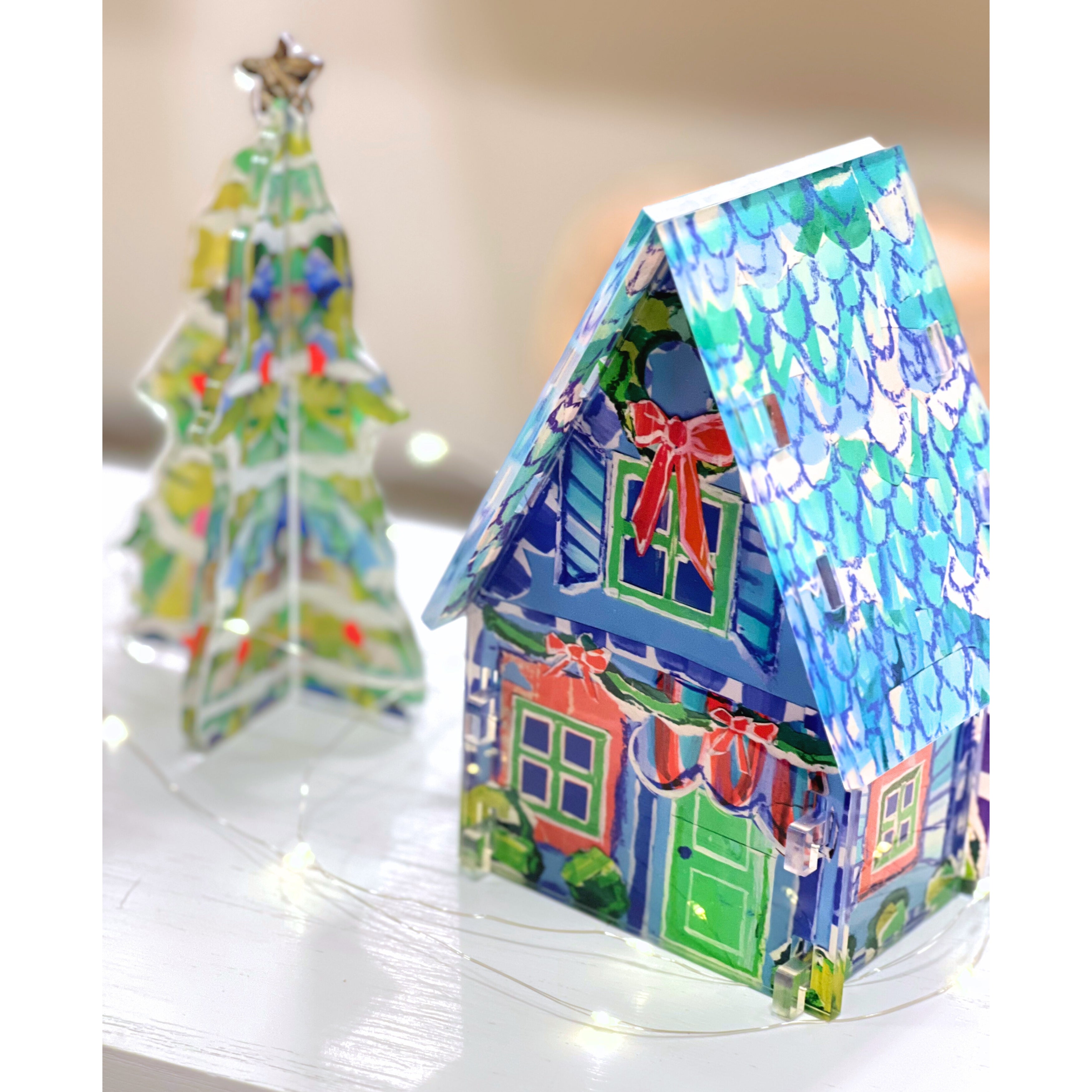 CHRISTMAS VILLAGE ACRYLIC