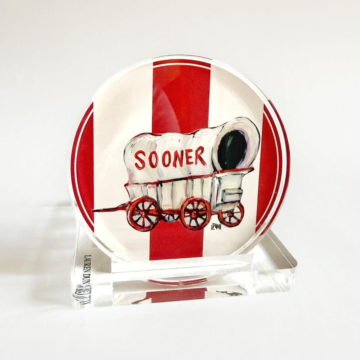 COVERED WAGON GAME DAY COASTER SET