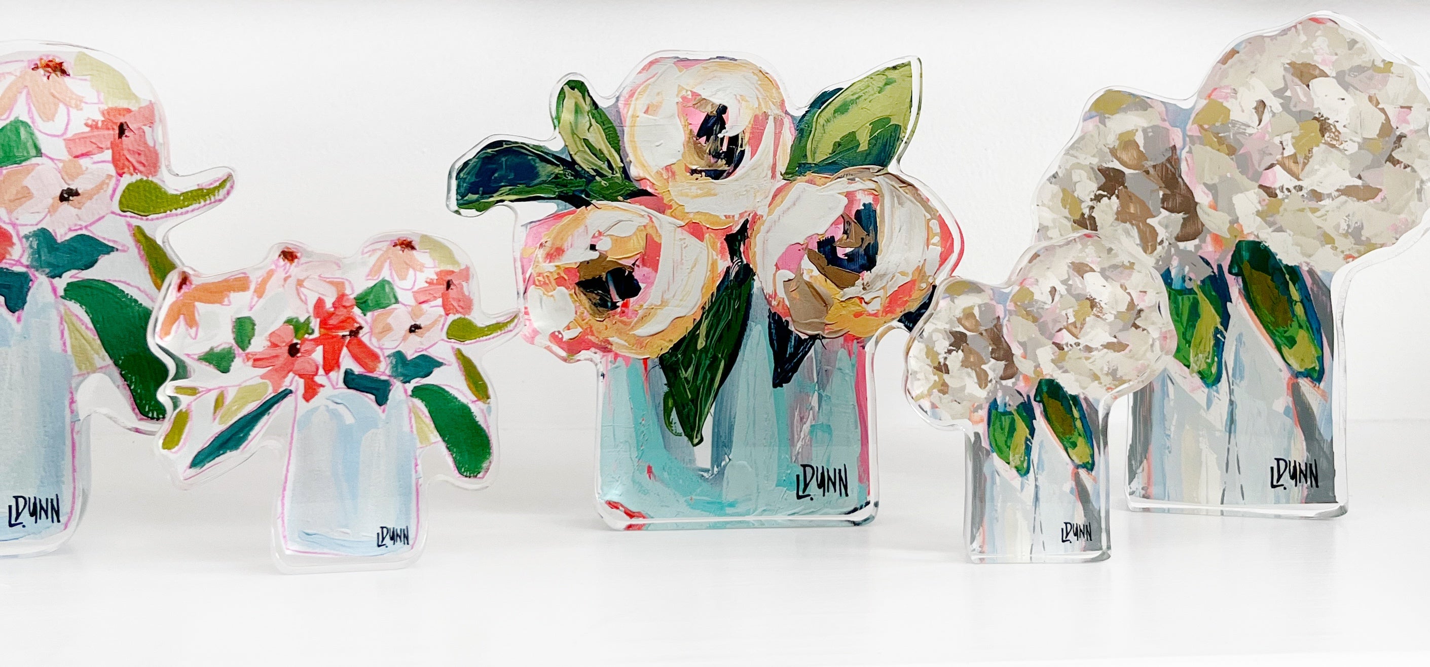 Two Hydrangea Blooms Acrylic Block