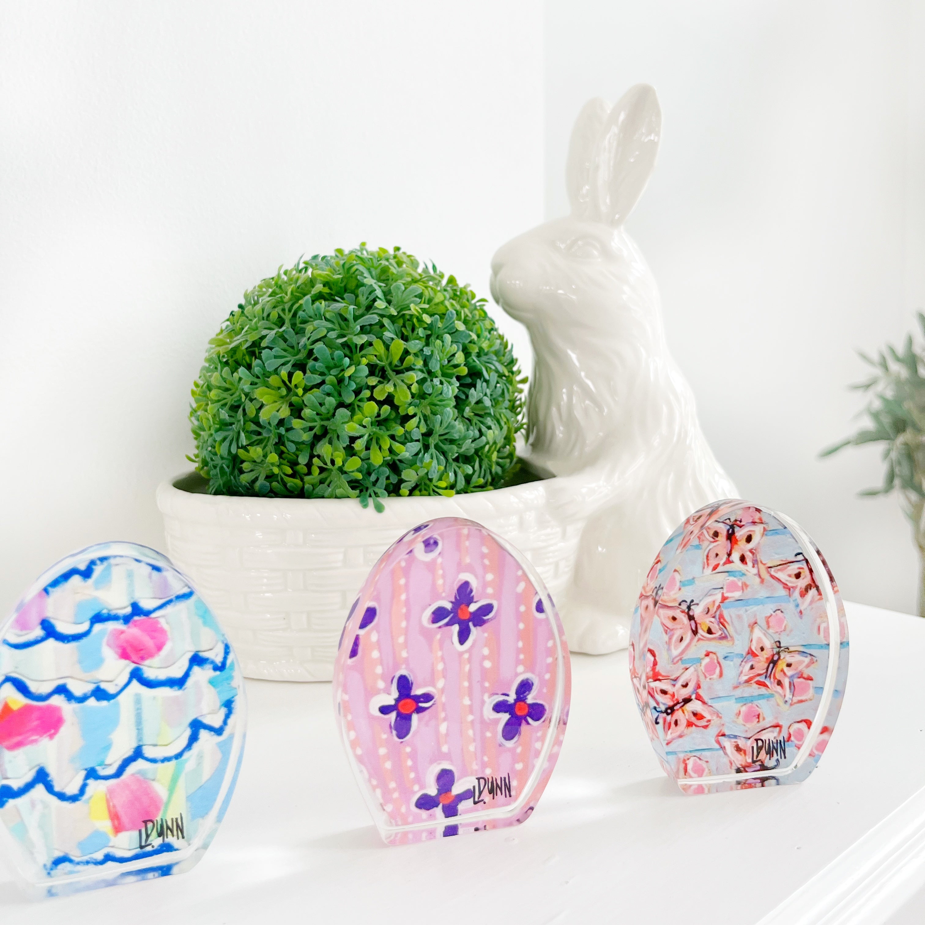 Bitty Purple Floral Easter Egg