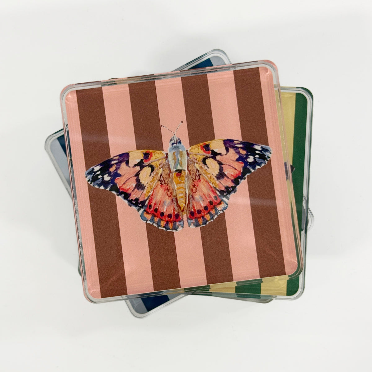 Posh Butterfly Coaster Set