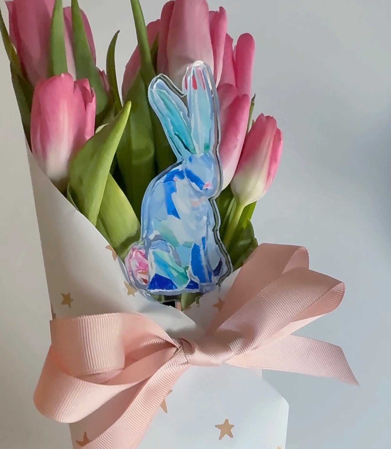 BLUE BUNNY PLANT STICK