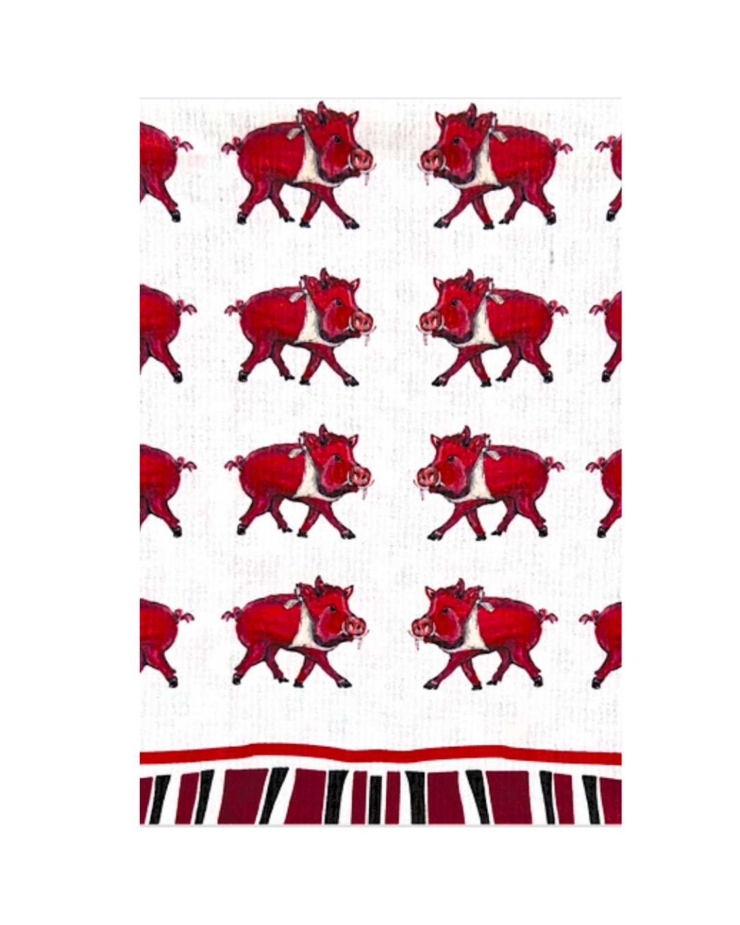 Game Day Razerback Tea Towel