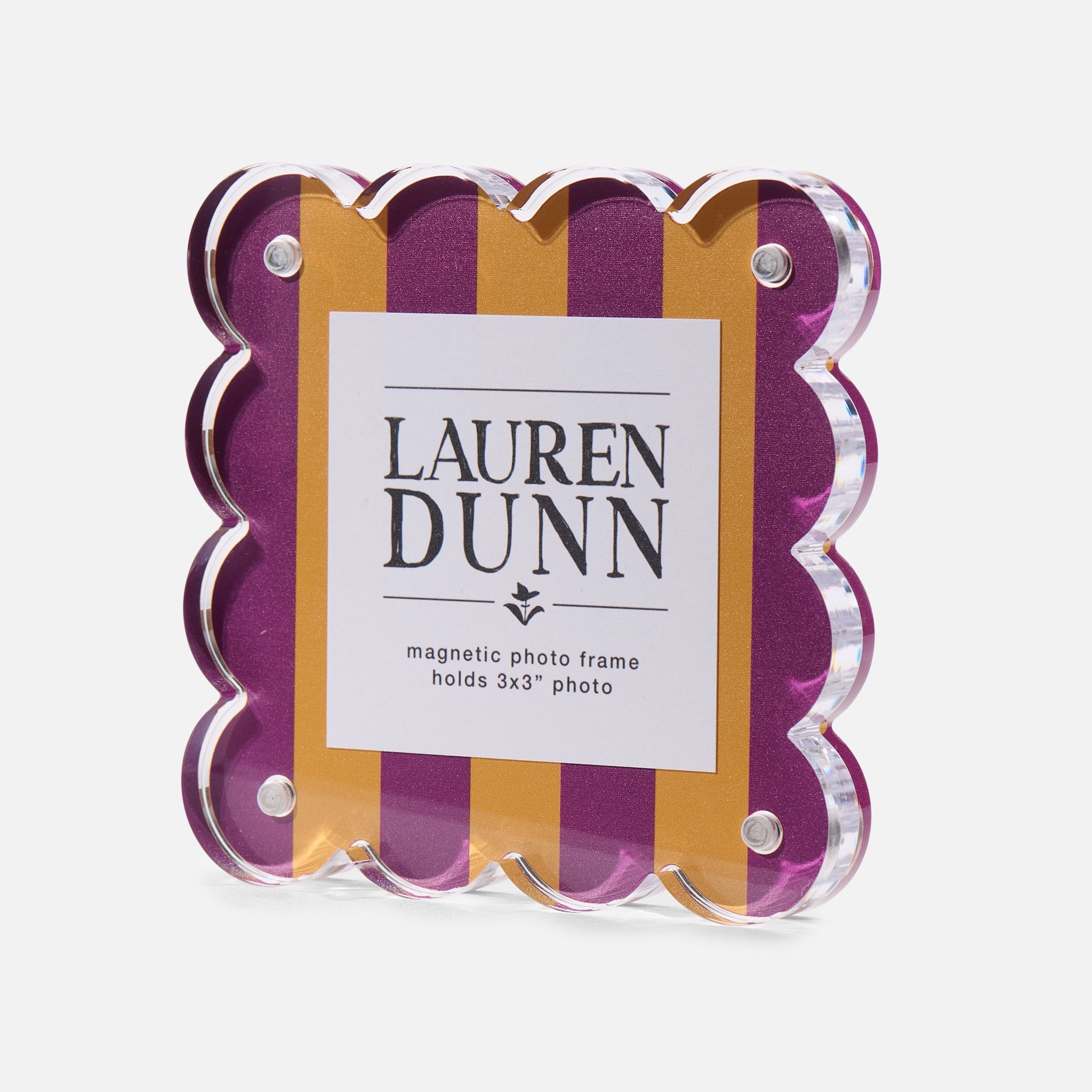 Plum Ochre Scalloped Frame