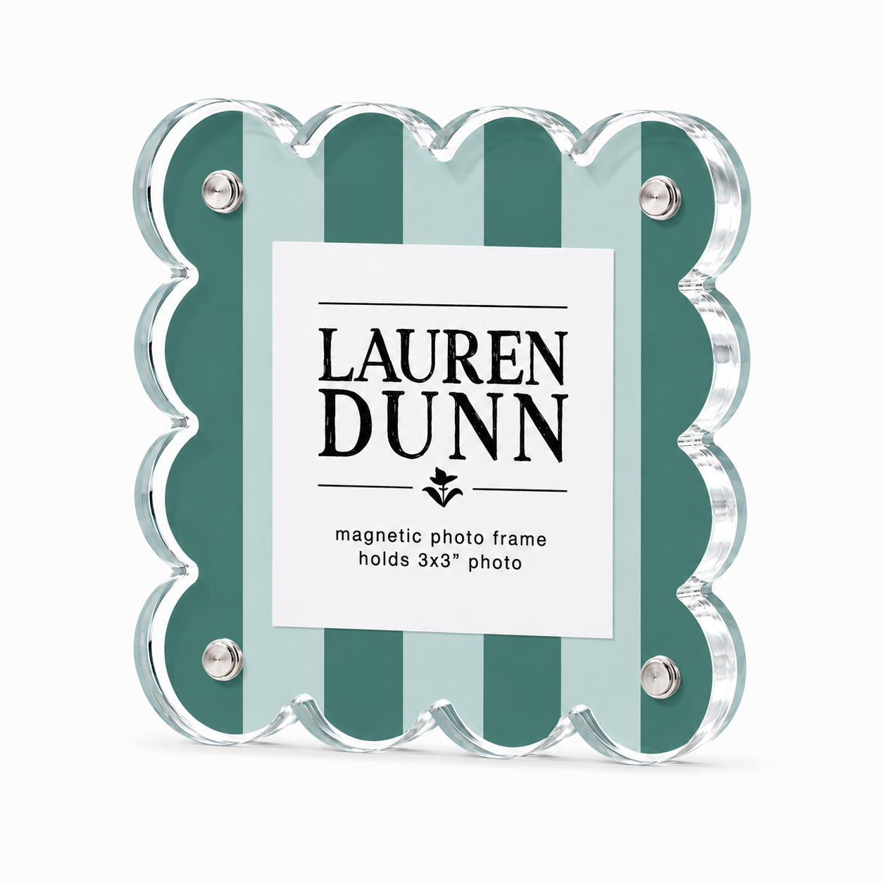 Seaglass Teal Scalloped Frame