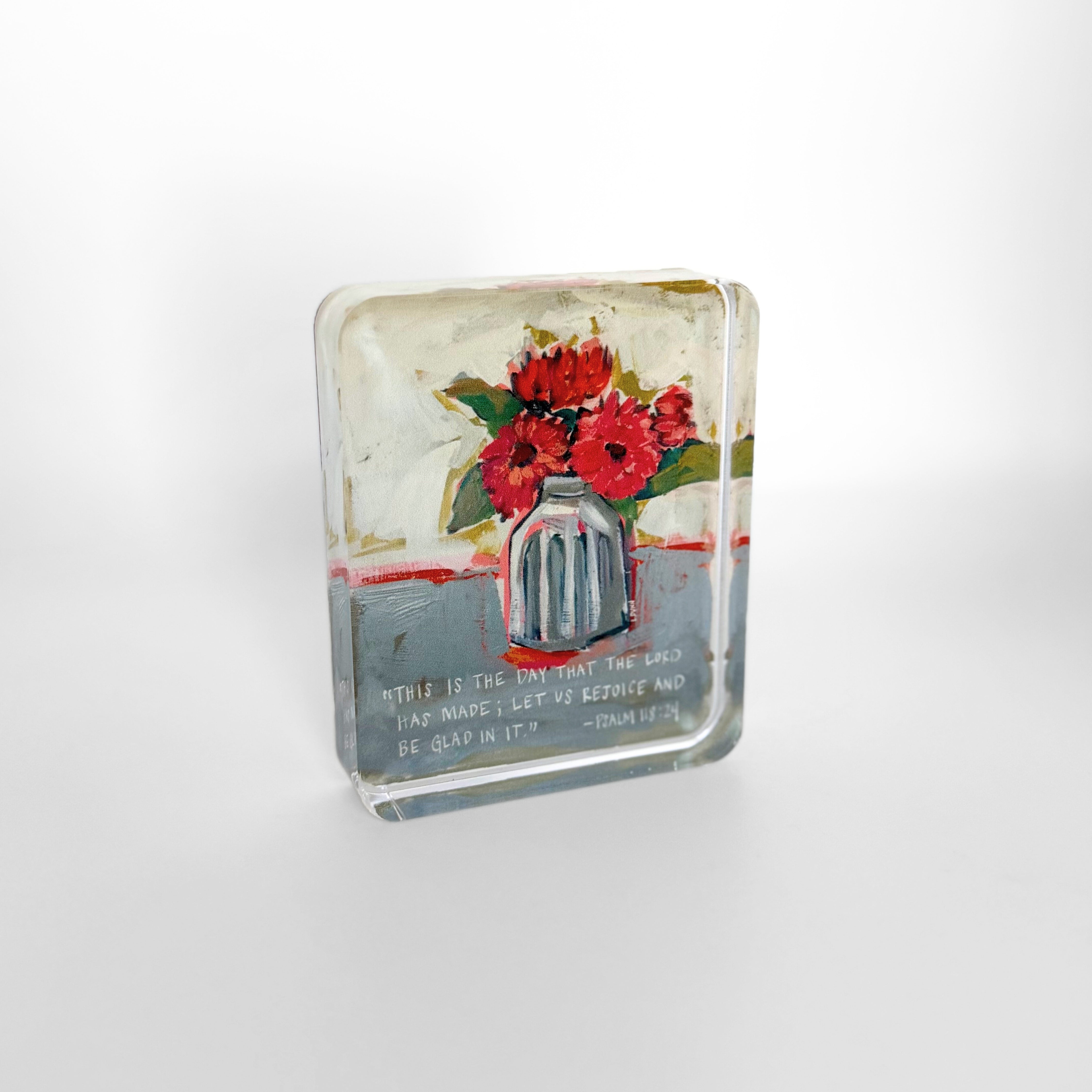 Psalm 118:24 Acrylic Scripture Block