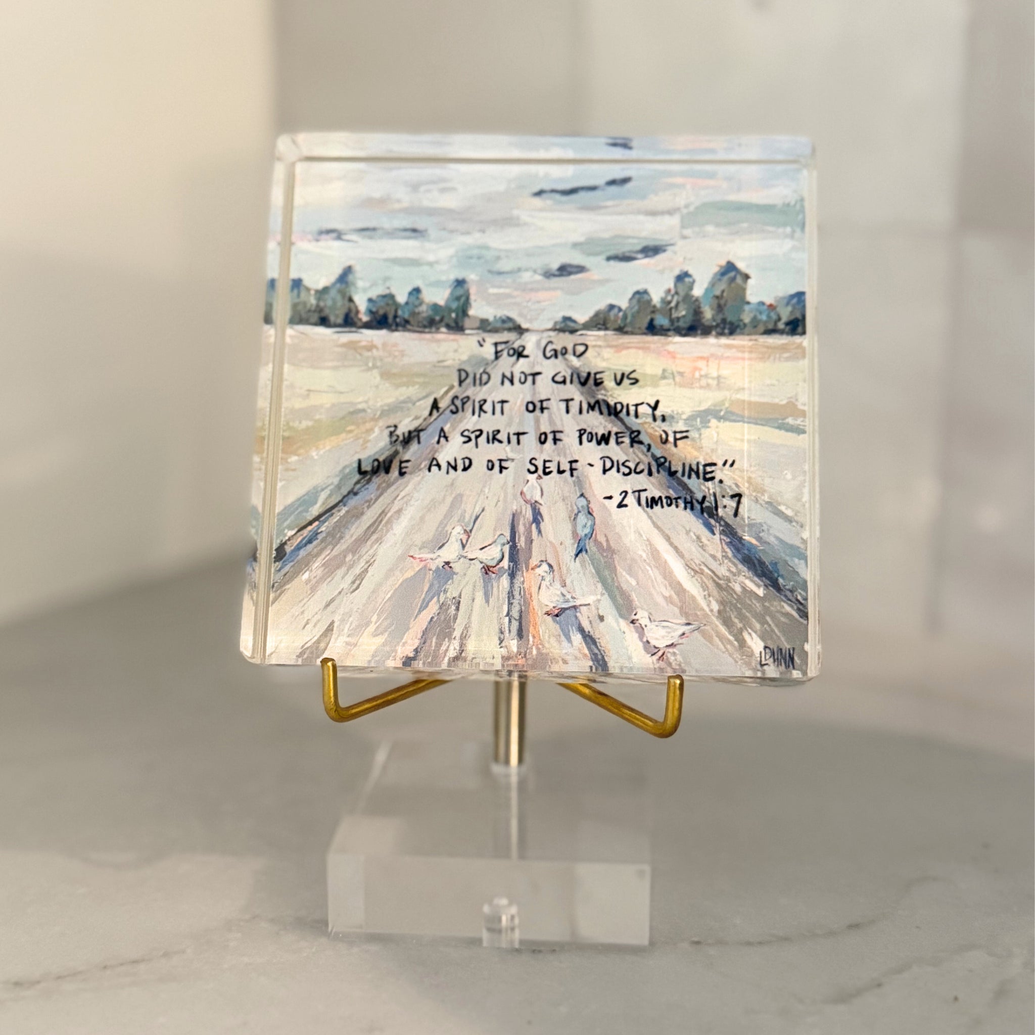 Luke 1:37 Acrylic Scripture Block