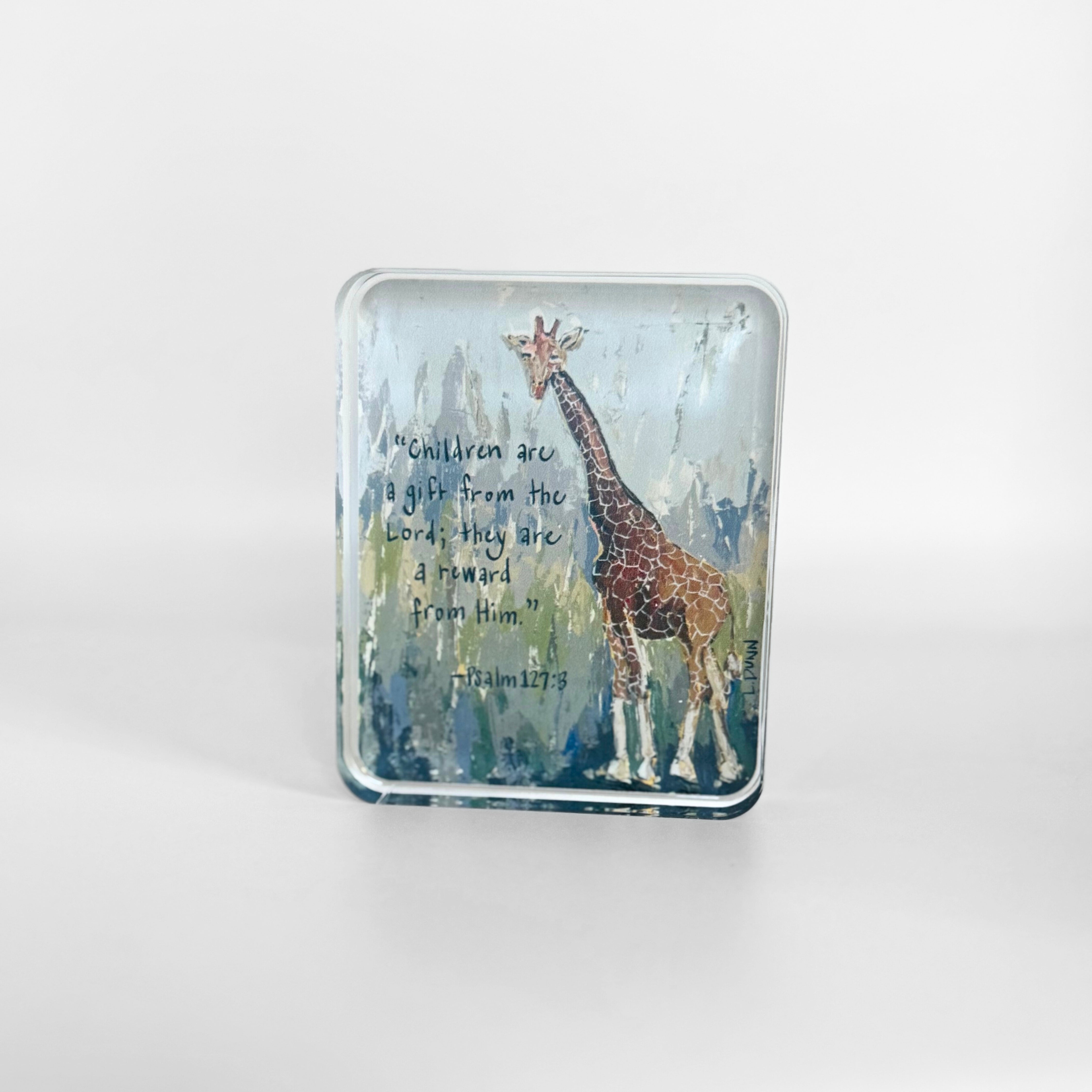 Psalm 127:3 Acrylic Scripture Block