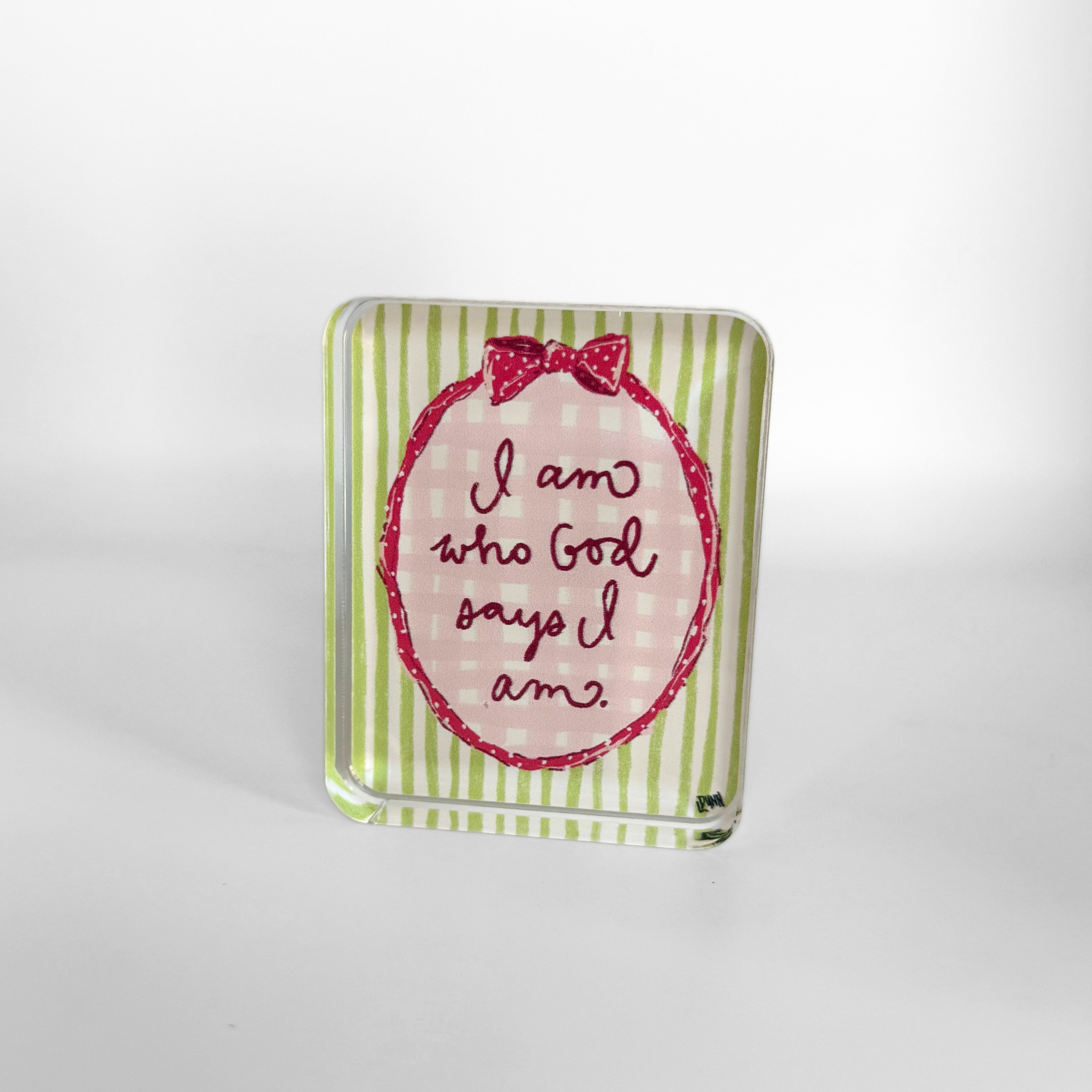 I Am Who God Says I Am Inspiration Block