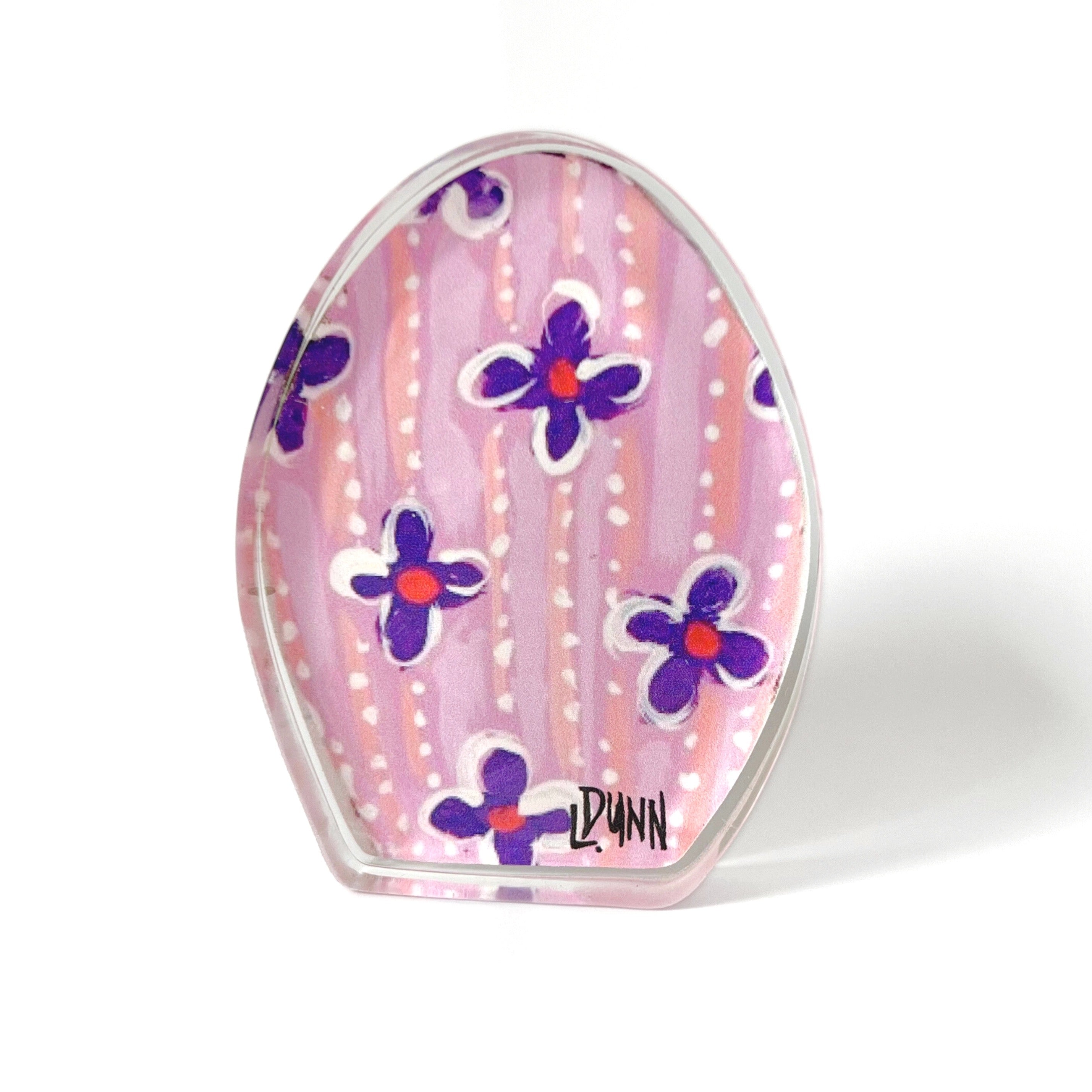 Purple Floral Easter Egg Bitty