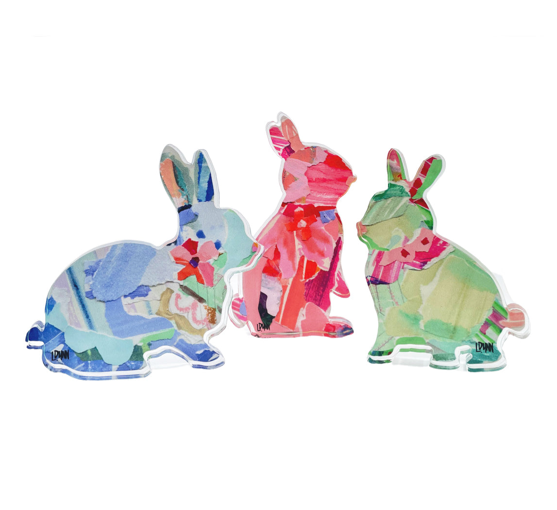 BUNNIES IN COLOR ACRYLIC