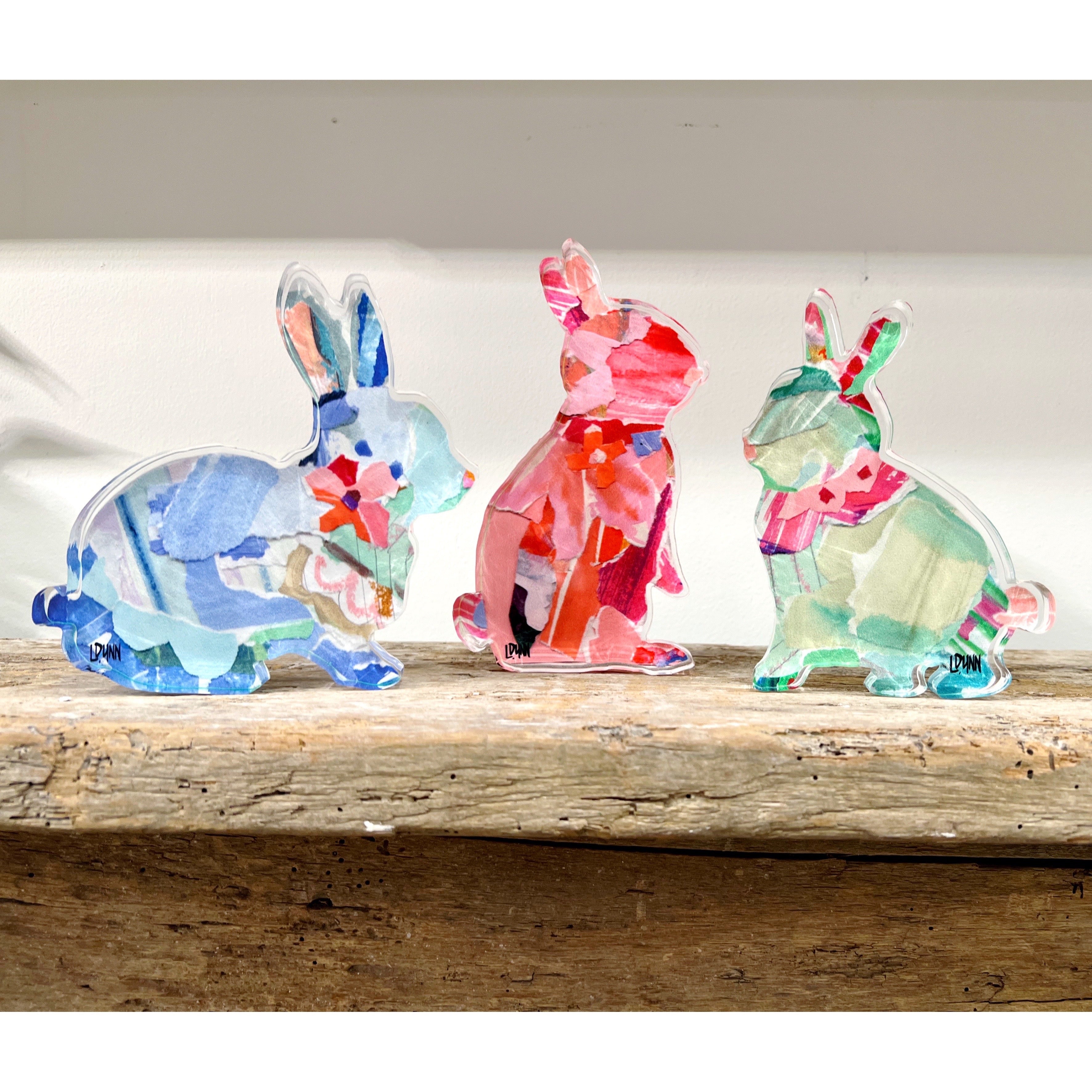 BUNNIES IN COLOR ACRYLIC
