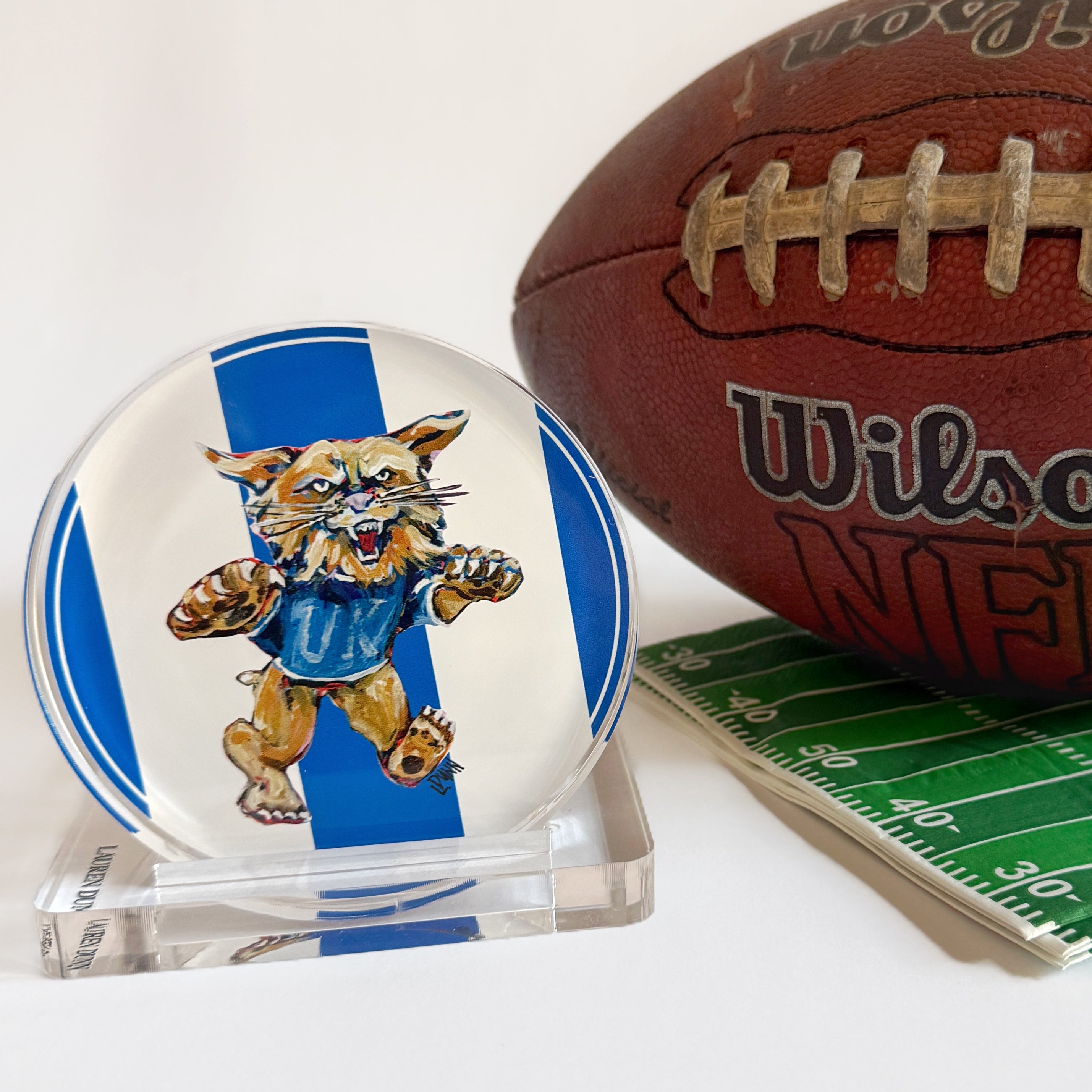 BLUE CAT GAME DAY COASTER SET