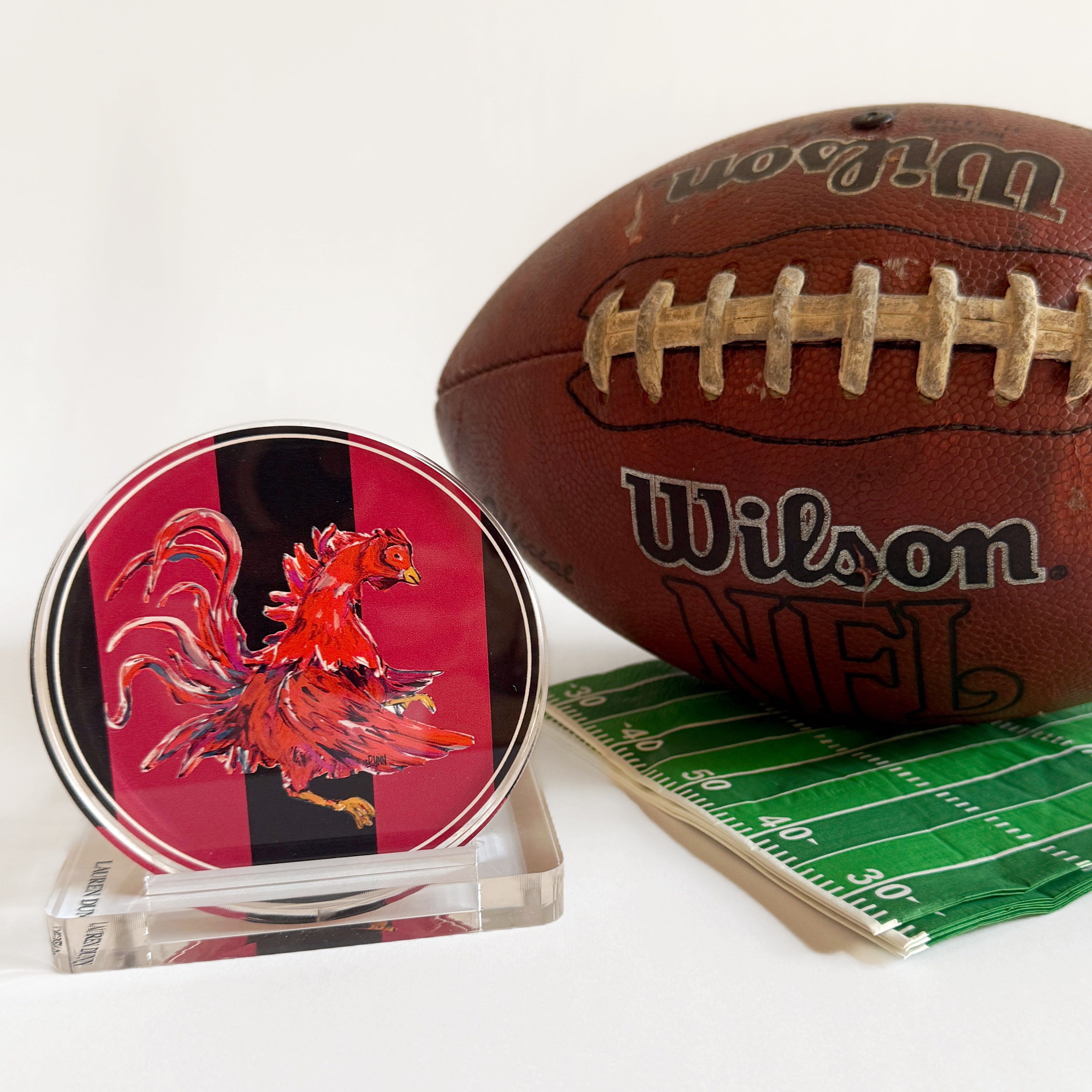 SOUTHERN ROOSTER GAME DAY COASTER SET