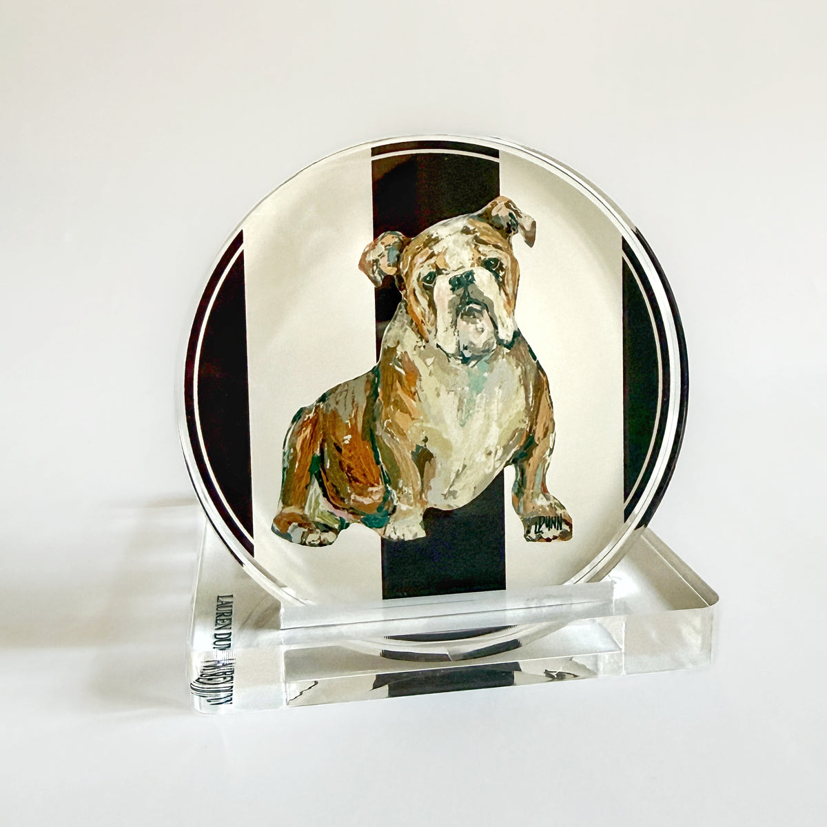 BULLDOG IN CLASSIC MAROON GAME DAY COASTER SET