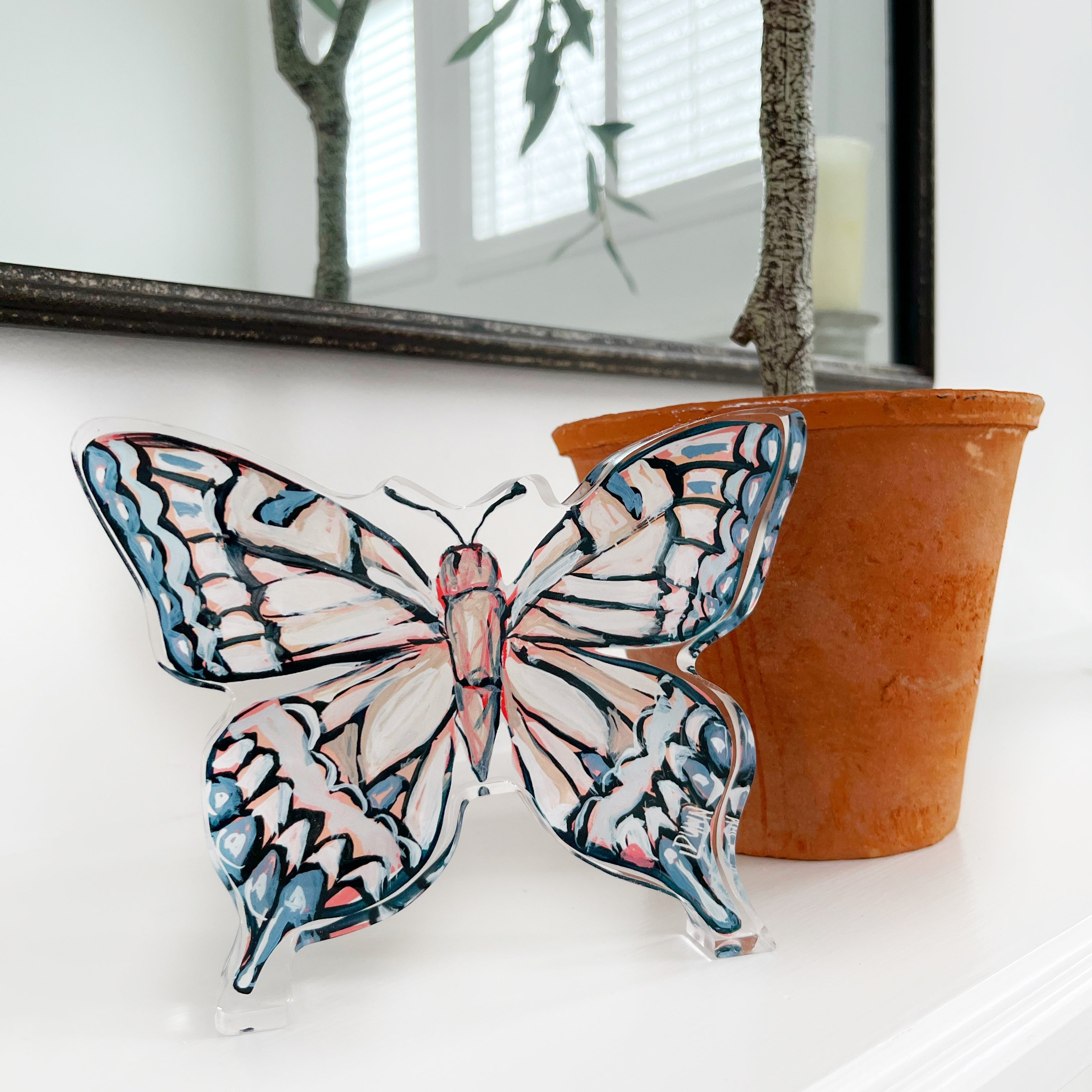 NEUTRAL BUTTERFLY ACRYLIC BLOCK