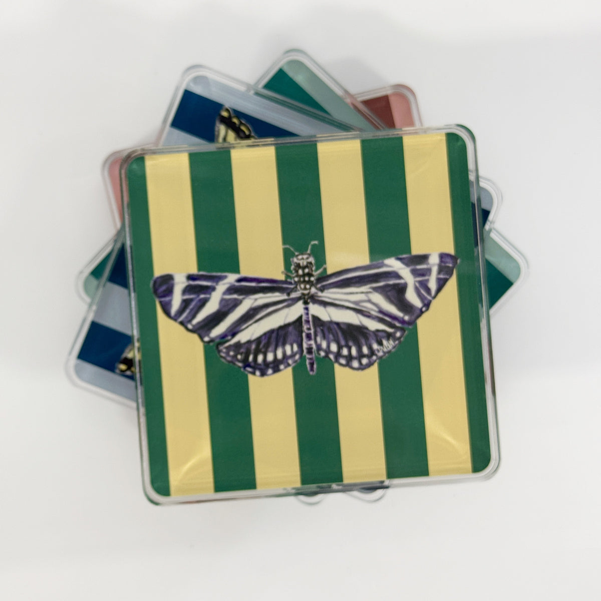 Posh Butterfly Coaster Set