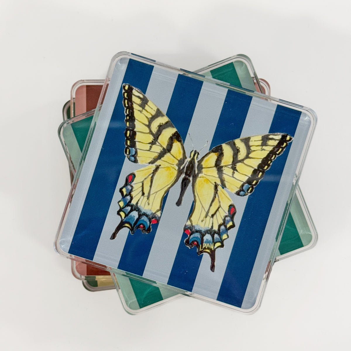 Posh Butterfly Coaster Set