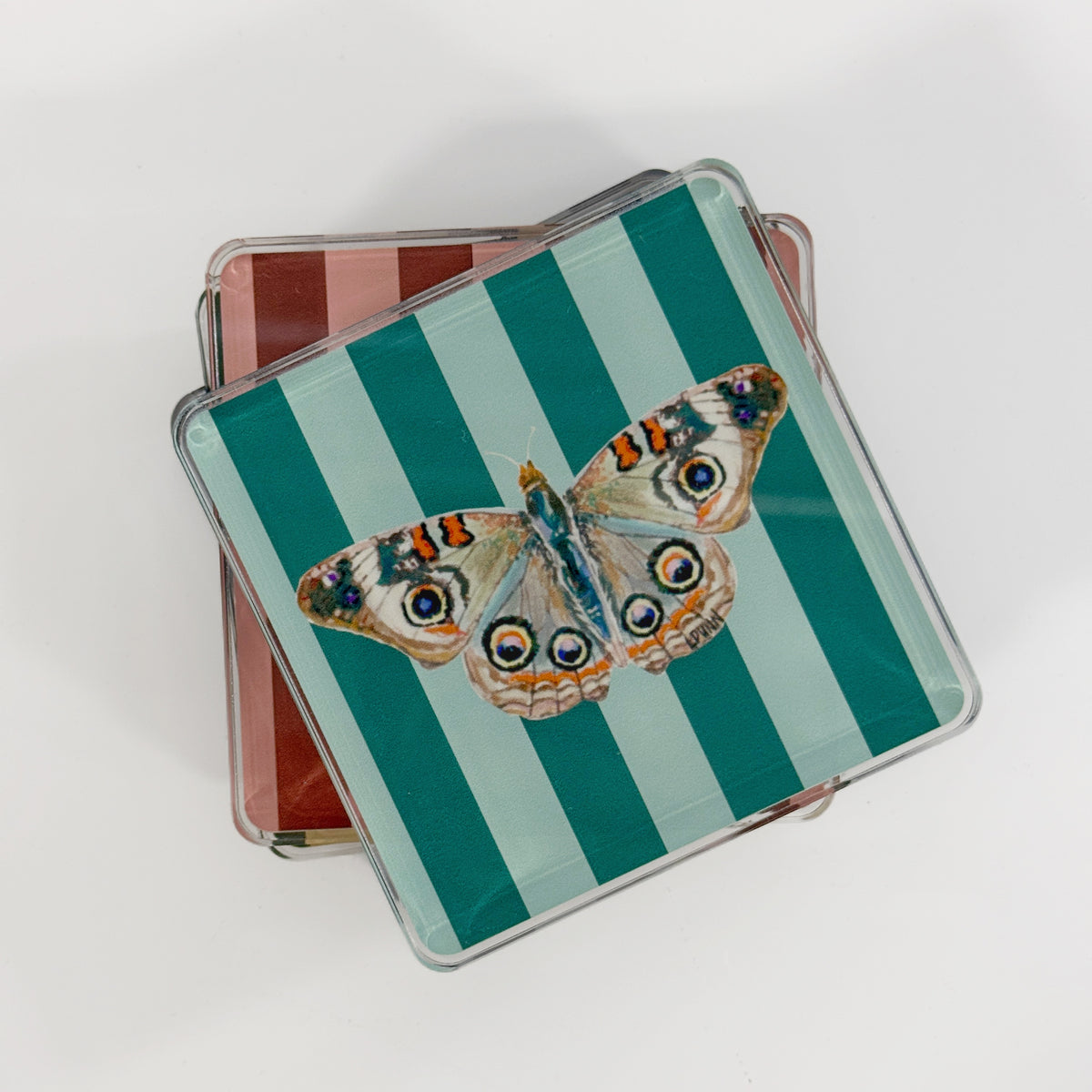 Posh Butterfly Coaster Set