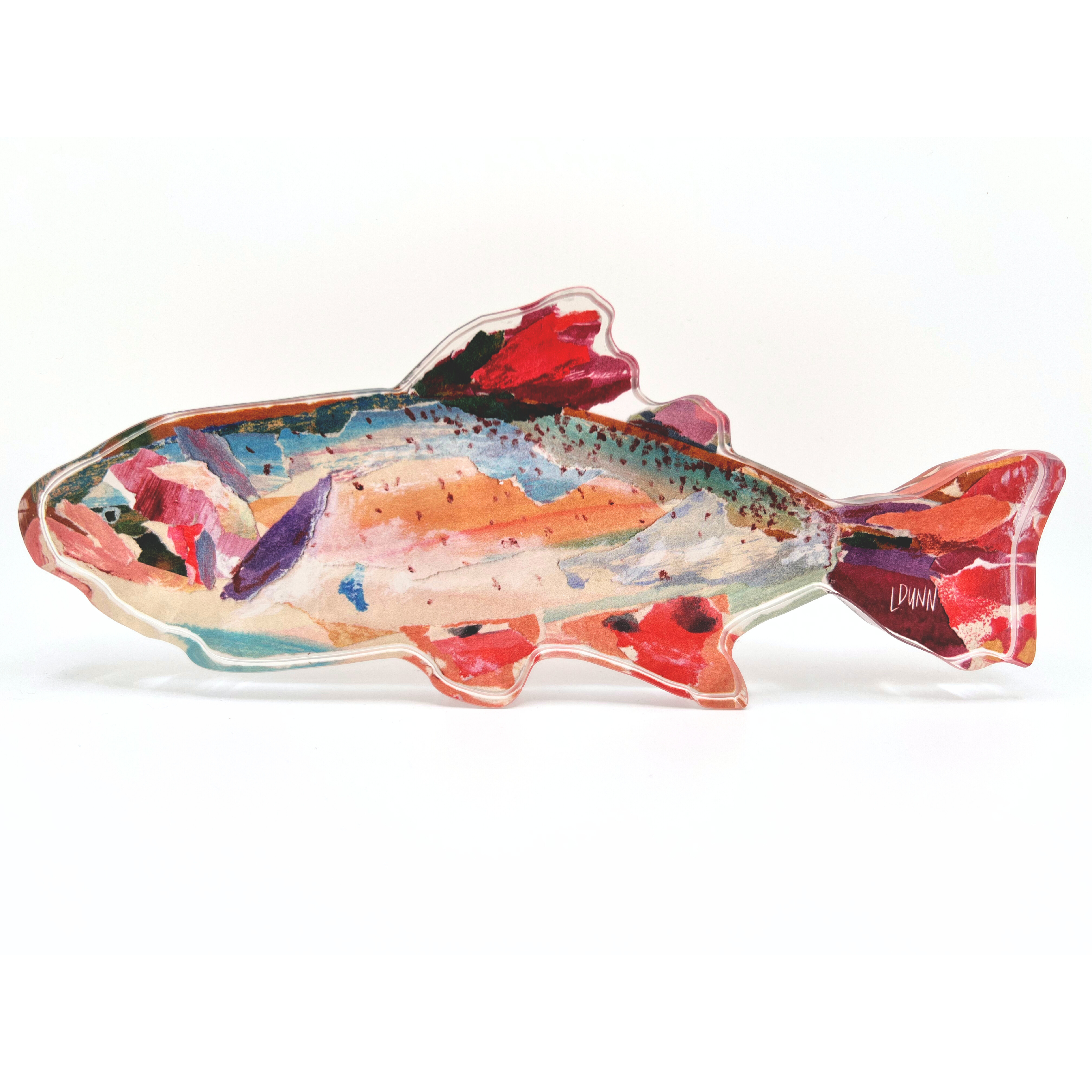 RAINBOW TROUT ACRYLIC BLOCK