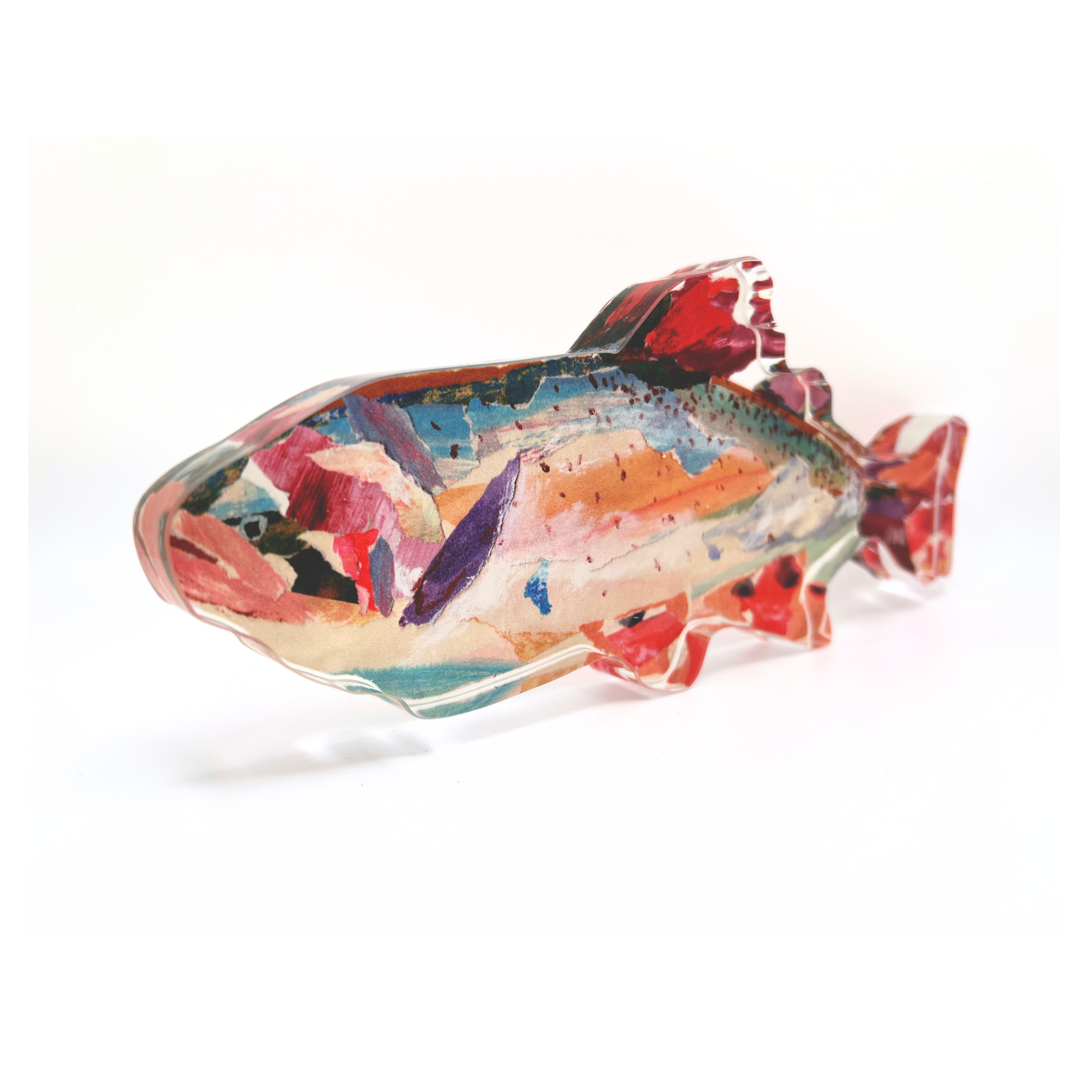 RAINBOW TROUT ACRYLIC BLOCK