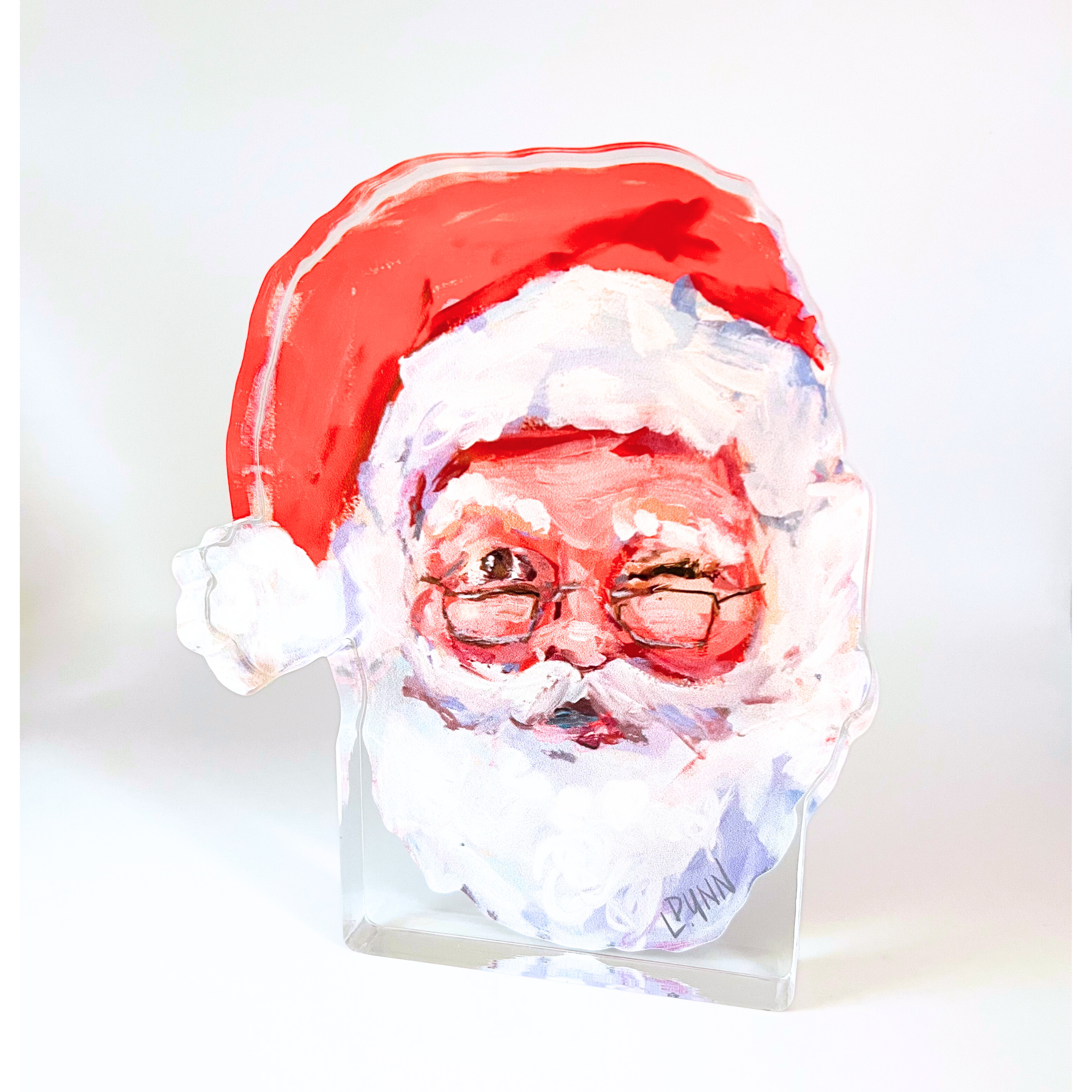 NAUGHTY OR NICE SANTA ACRYLIC BLOCK