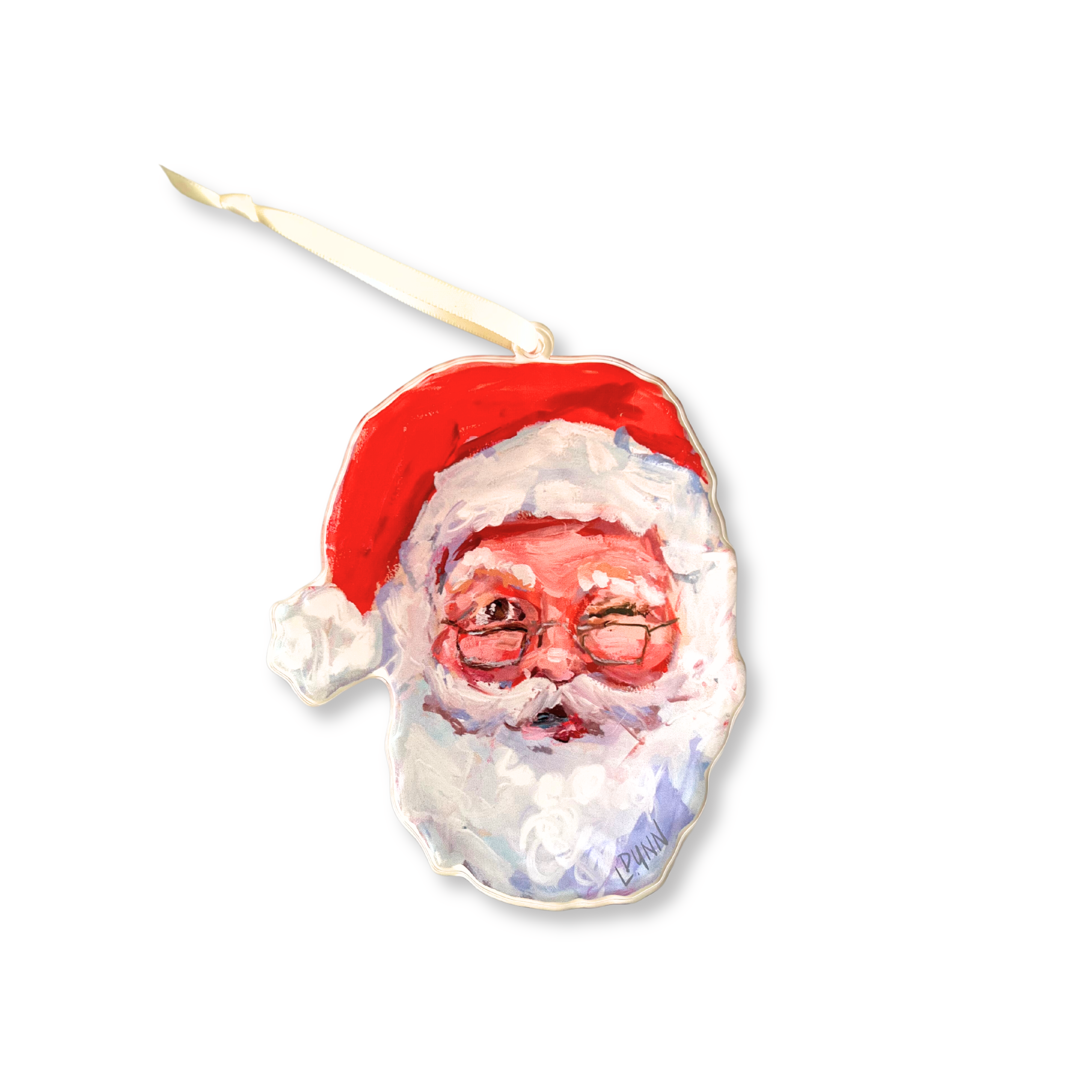 NAUGHTY OR NICE SANTA ORNAMENT