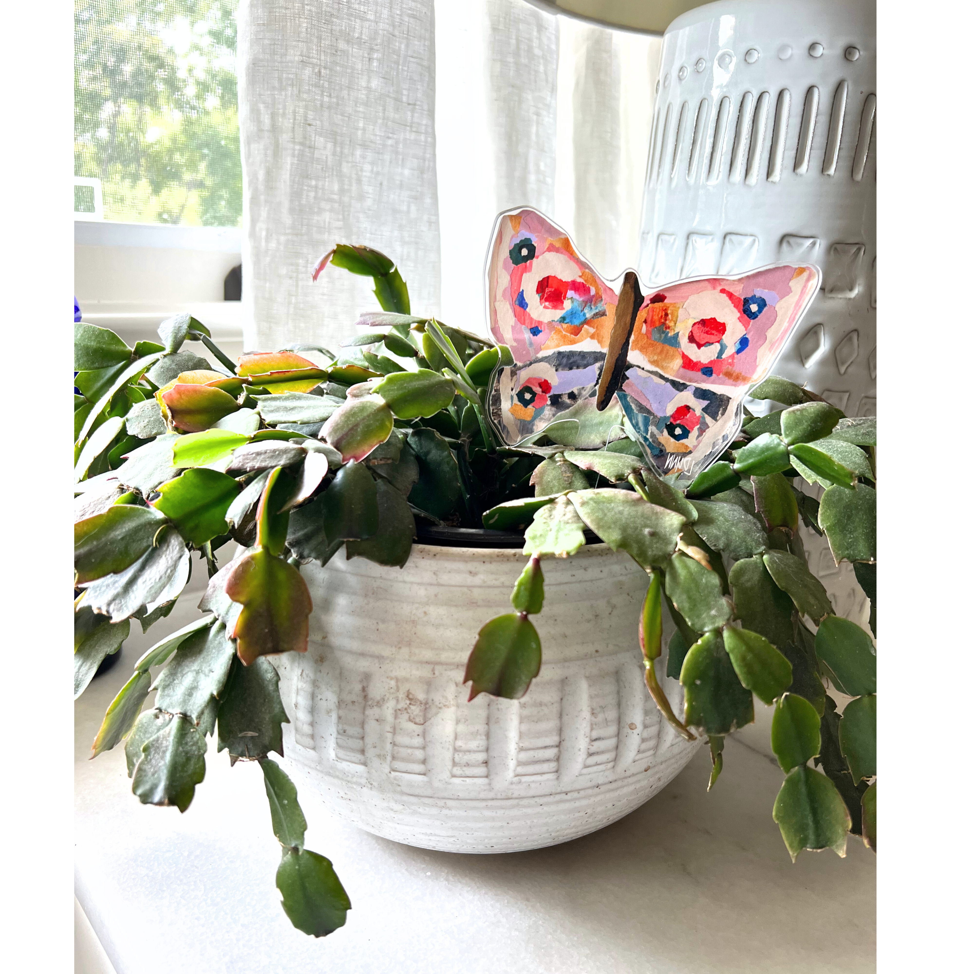 BUTTERFLY ACRYLIC PLANT STICK