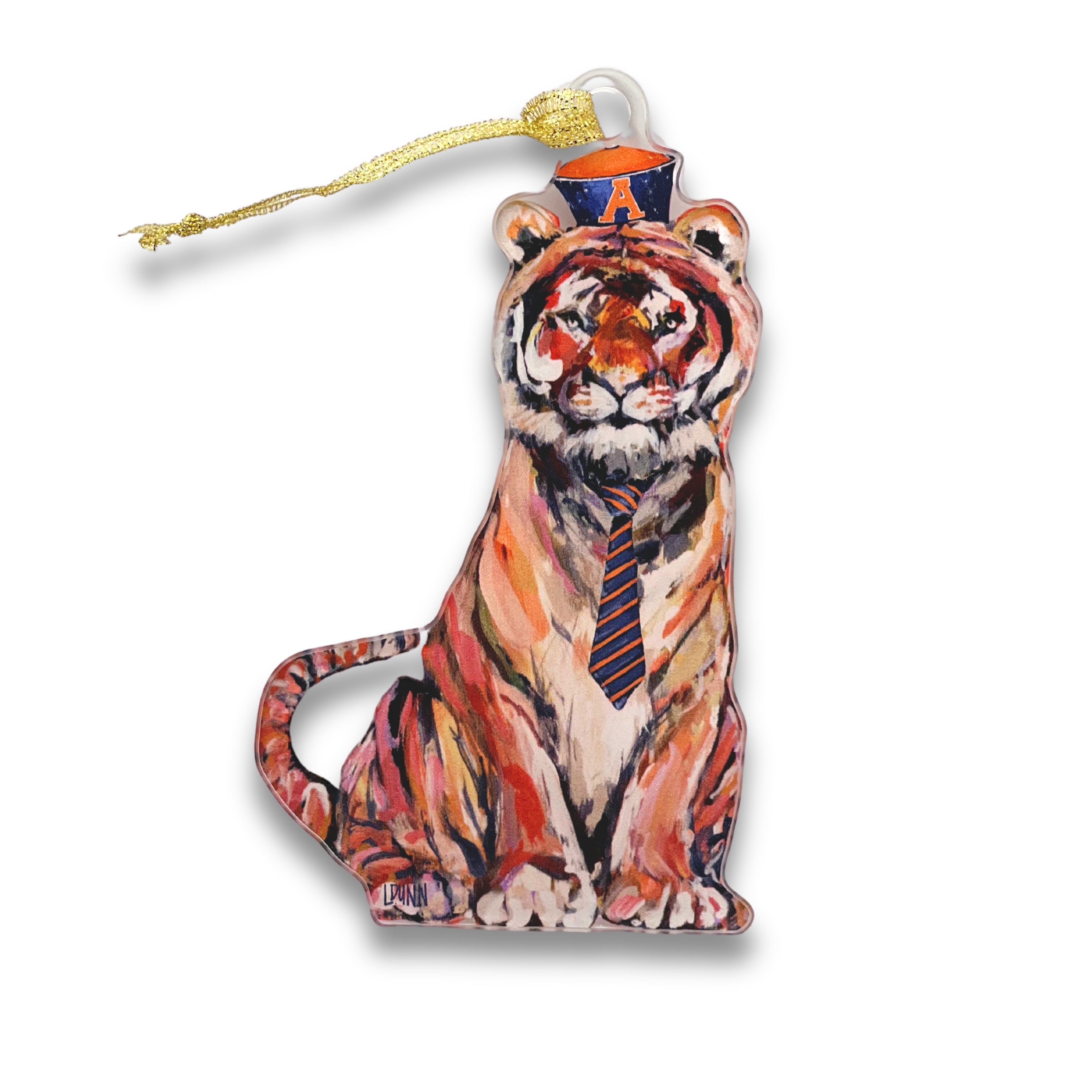 AUBURN TIGER ACRYLIC MASCOT ORNAMENT