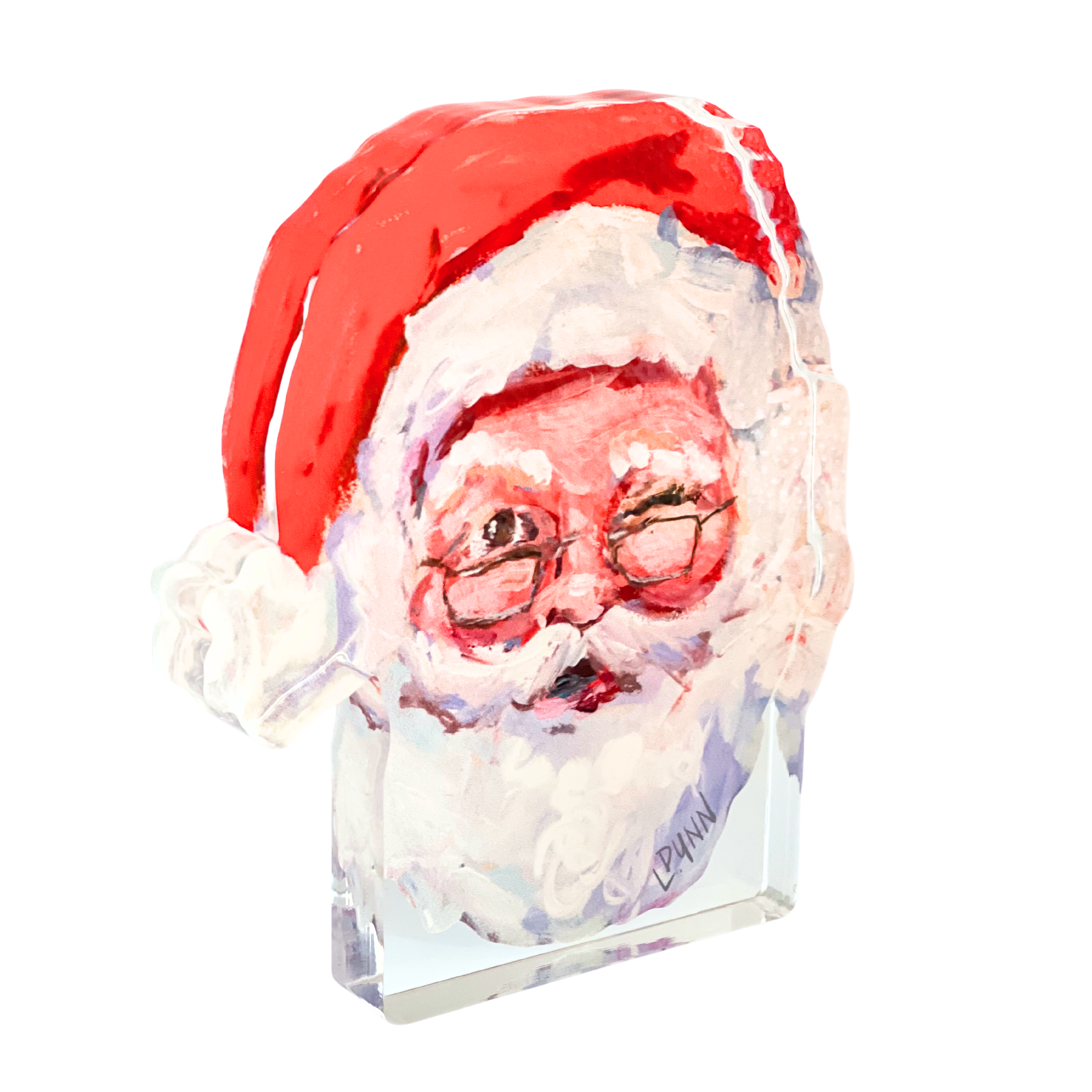 NAUGHTY OR NICE SANTA ACRYLIC BLOCK