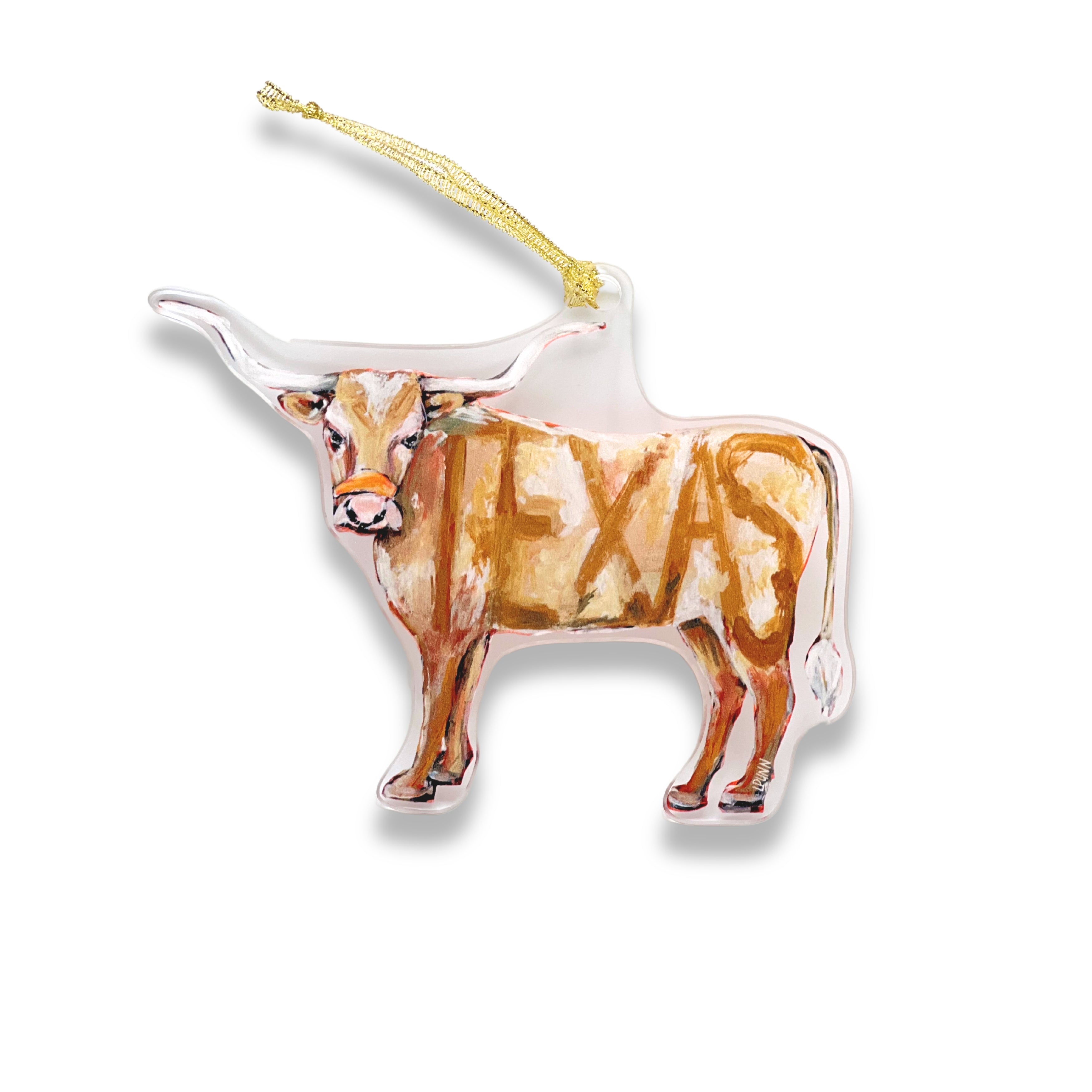 LONGHORN ACRYLIC MASCOT ORNAMENT