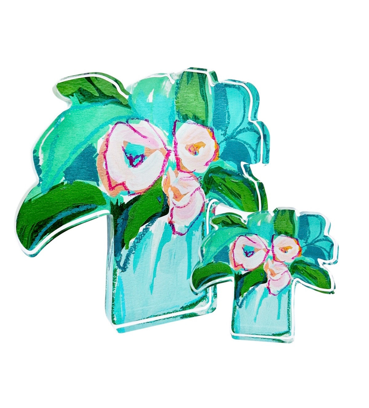Pink flower blooms in vase